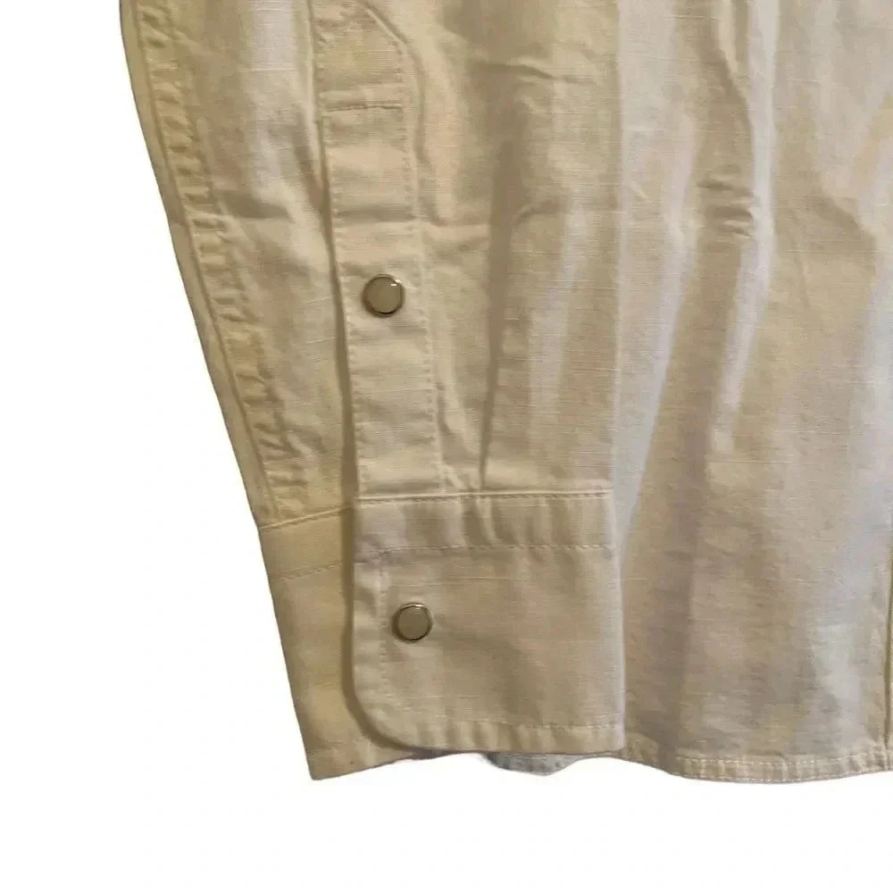 J.Crew new with tags white western button down - Picture 2 of 7